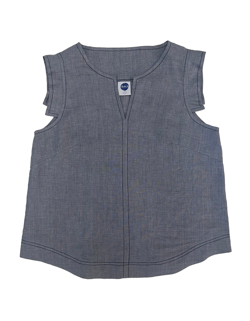 Cecelia linen Top (grey)