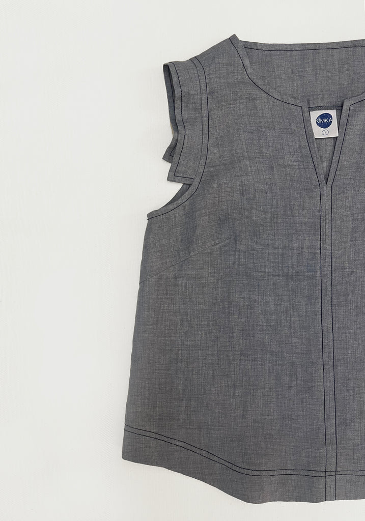 Cecelia linen Top (grey)