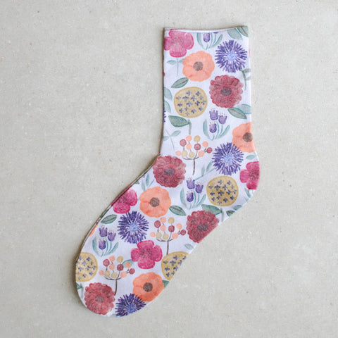 Summer flower socks