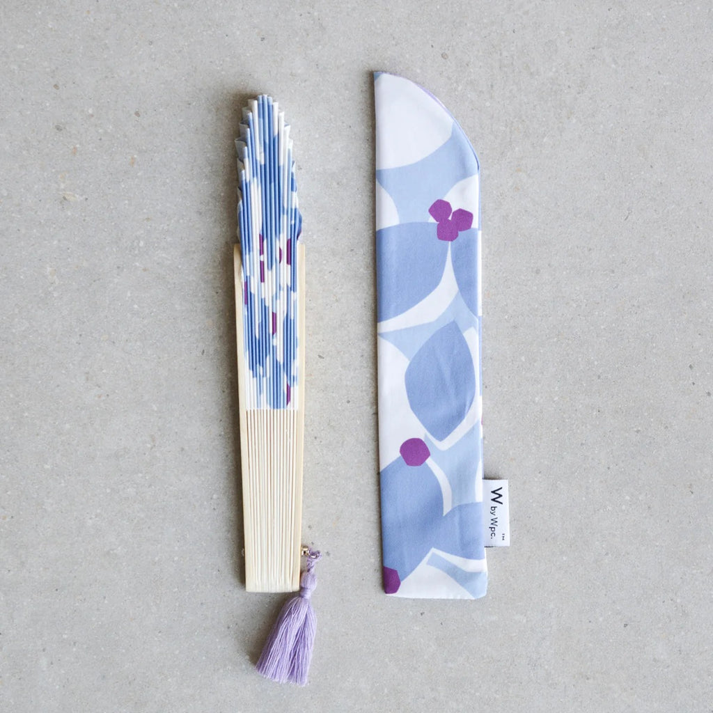 Japanese folding fan- blue