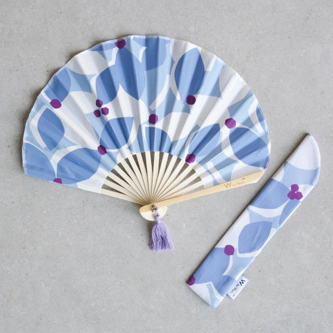 Japanese folding fan- blue