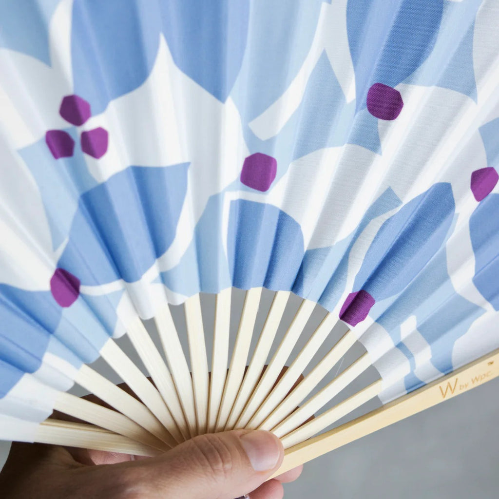 Japanese folding fan- blue