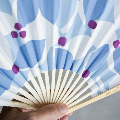 Japanese folding fan- blue