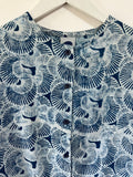 Indigo button down shirt