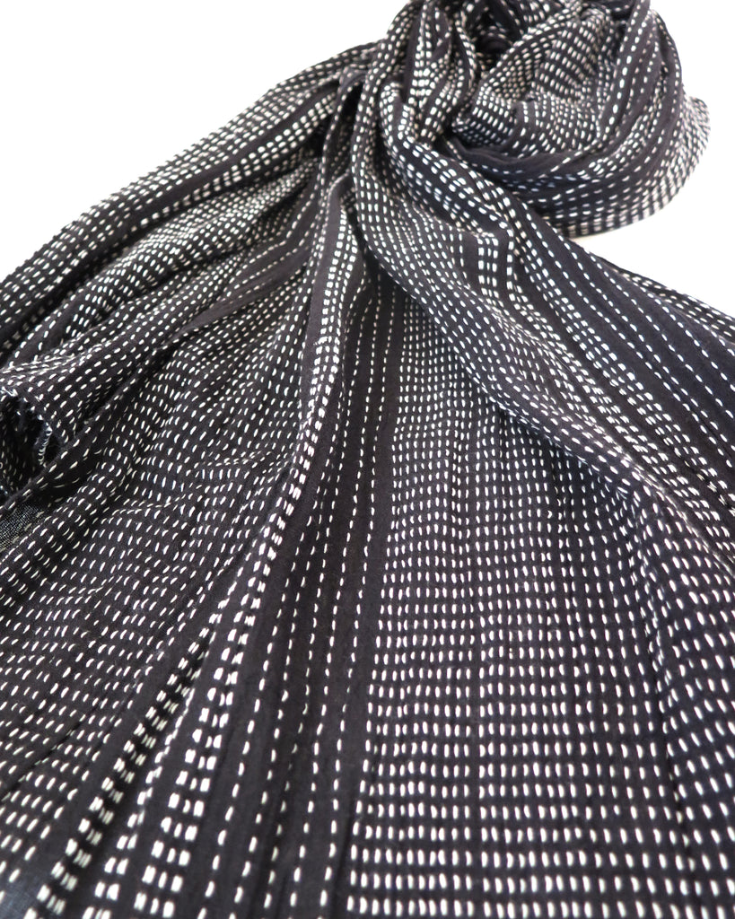 Black Sashiko scarf