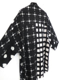 Black & white long Kimono Jacket