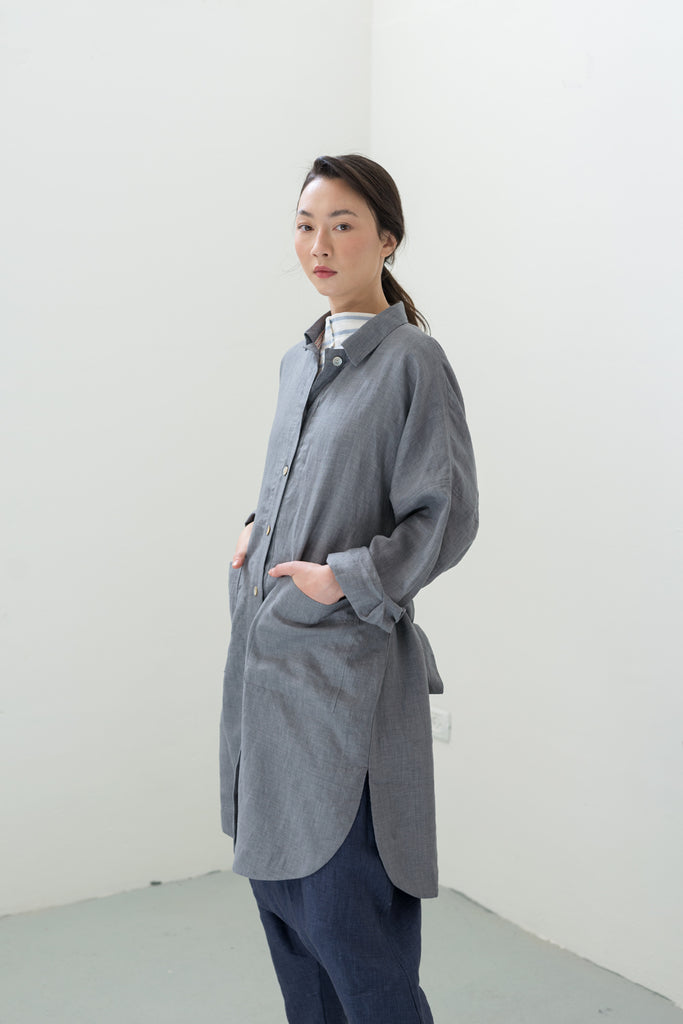 Yodo linen jacket/dress- grey