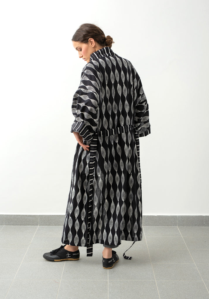 Black & White summer kimono- Yukata